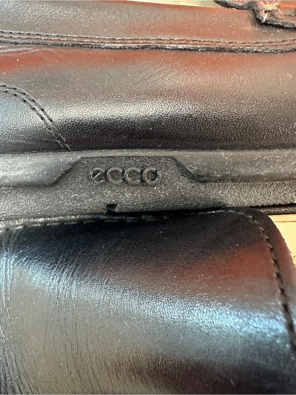 ECCO Men's Classic Moc 2.0 Black Leather Slip-On Loafers Size 42 US 8-8.5